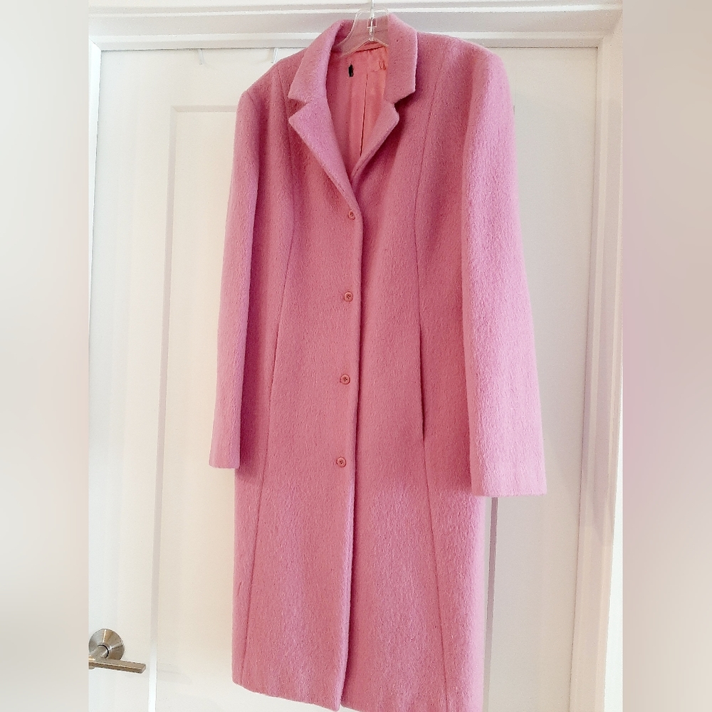 Pink Wool Blend Coat